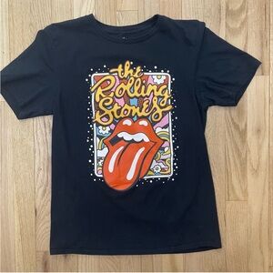 Rolling Stones Tee Band Black Small Rock Tour Concert Music Merch T-Shirt Grunge